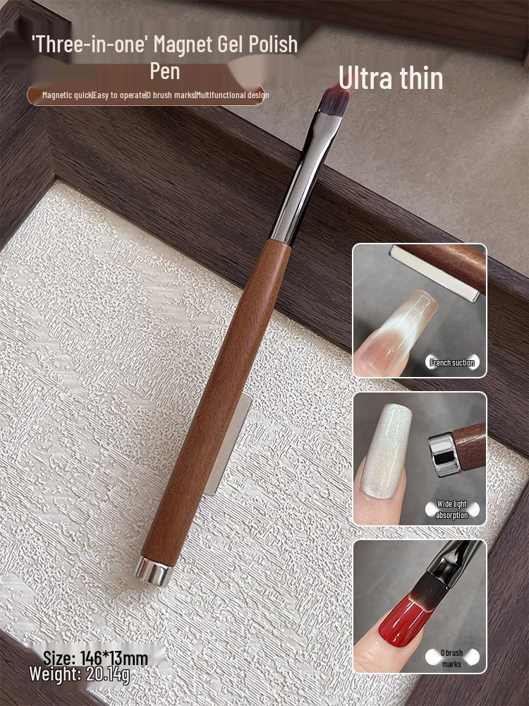 

Гель-лак для кошачьего глаза 3-в-1 с магнитом и круглой кистью для нейл-арта