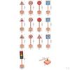 15x Wooden Crosswalk Road Sign Stop Light Teaching Early Education Kids Child Preschool for