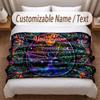 Tree of Life Theme Soft Blanket Personalized Custom Name Text Print Warm Blanket Home Sofa Bedroom Decor