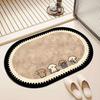 Cartoon Animal Bathroom Mat Anti Slip Door Mat Stain-resistant Puppy Absorbent Mat  Wet Areas