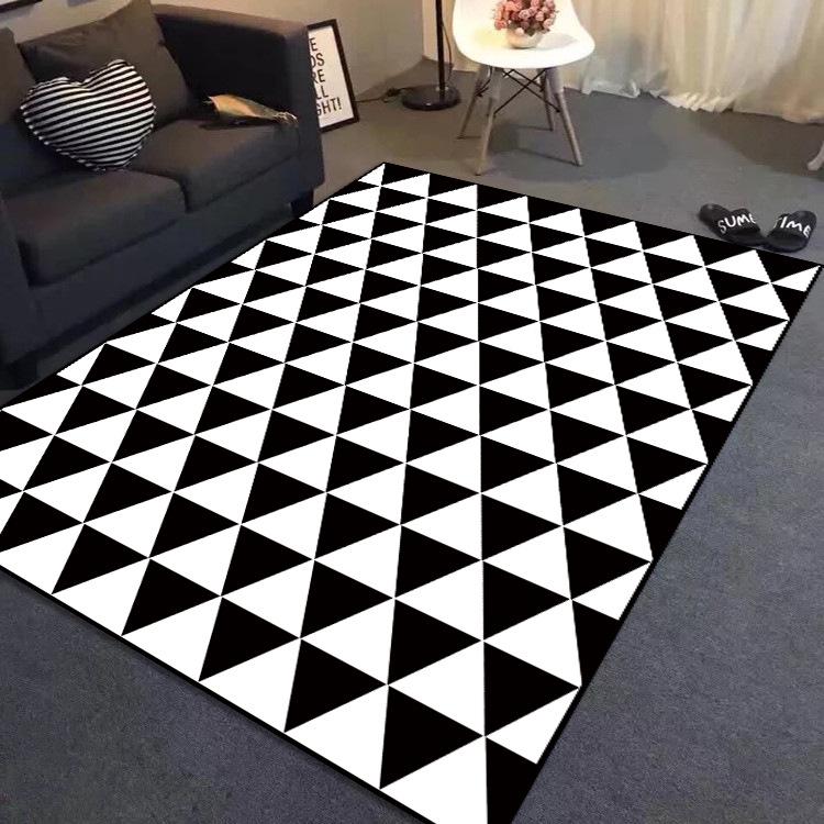 Tištěný koberec Severský obývací pokoj Ložnice Koberec k posteli Vstup do ložnice Protiskluzová podložka na podlahu Rohožka