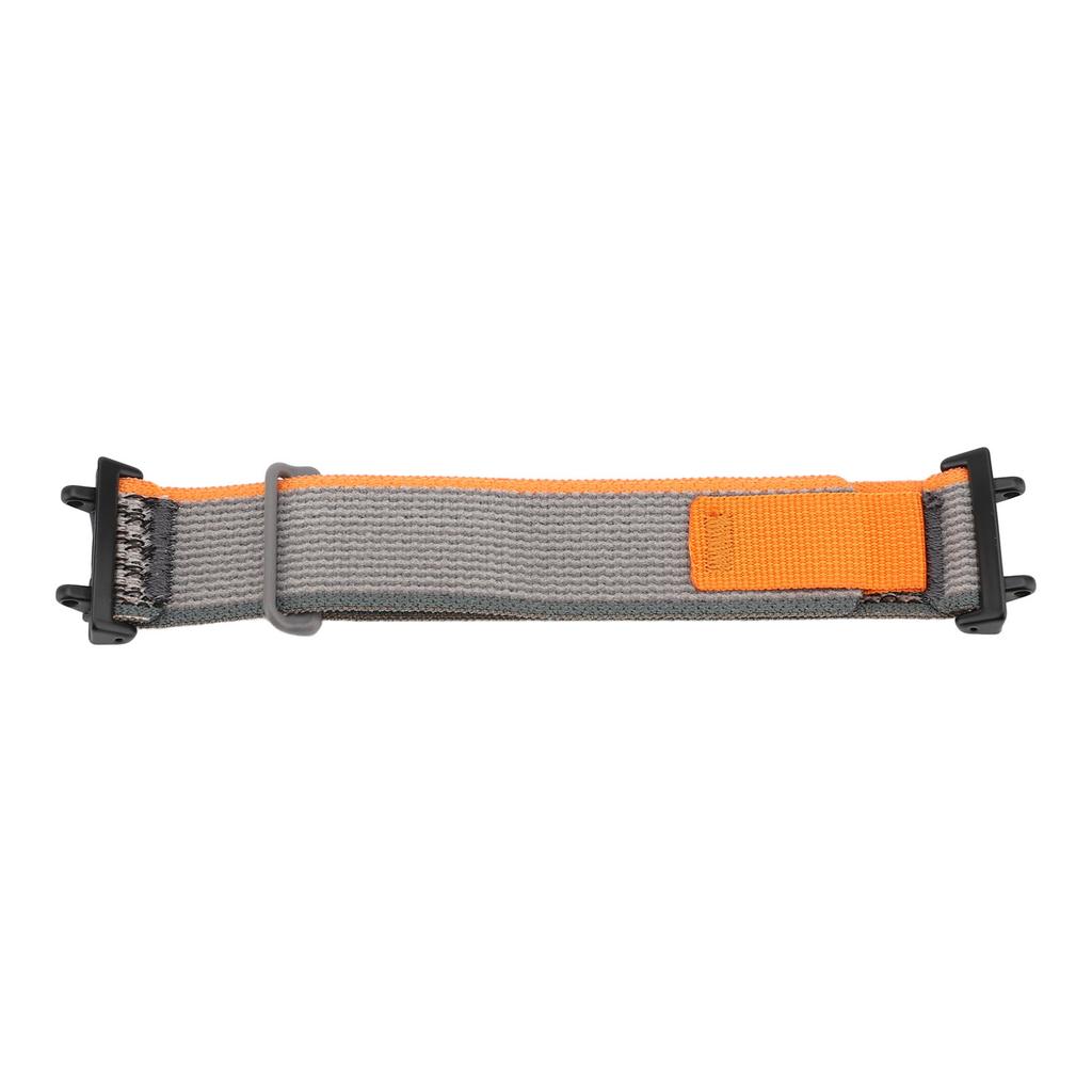 Nylon Band for T Rex 3 Hook and Loop Adjustable Sporty Style Replacement Smartwatch Wristband Loop Strap Orange Gray