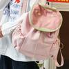 Trendy Dopamine Color Drawstring Backpack Large Capacity Fruit Shoulder Bag Korean Style School Bag Travel