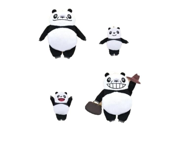 

Панда Копанда Плюшевая игрушка Брелок с шариковой цепочкой [Набор из 4] (полный)] Гача