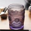 Europäische Wasserbecher, Antikes Keramikglas, Retro Doppelschicht Transparent Hitzebeständig Getränke Kaffeebecher, Saftbecher