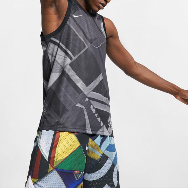 Nike Loose-Fit Round Neck Quick-Dry Basketball Tank Top Men Tops Black AT3188-010