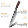 8/10pcs Gift Japanese Kitchen Knives Set Laser Damascus Pattern Chef Knife High Carbon Stainless Steel Sharp Fruit Slicing Knife