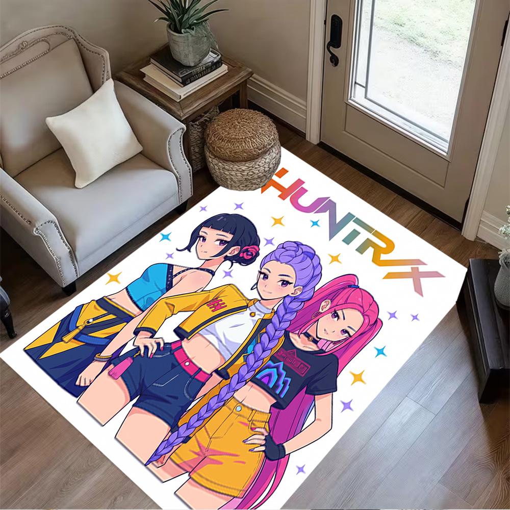 Stars Friends Night Floor Rug Office Rug Design for Hallway Bedrooms Foyer Study room Anti-slip Rug Decorate Offices Perfect Gift for Women/Men