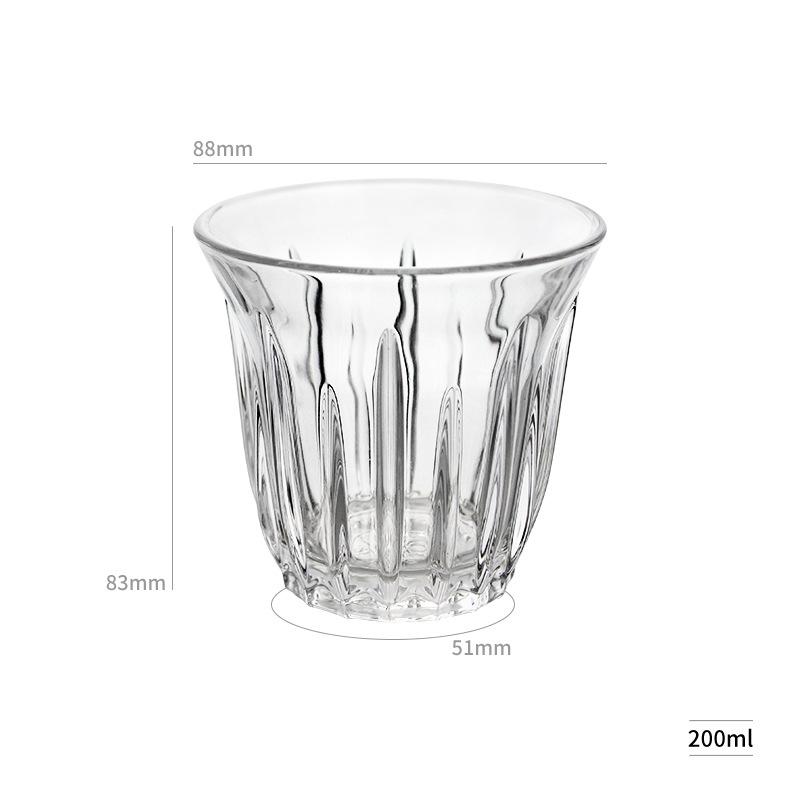 Cross-border High Borosilicate Striped Glass Cup for Coffee and Tea