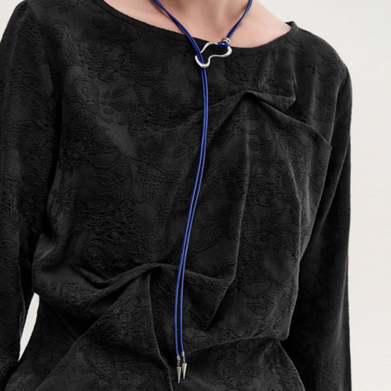 KIMZISU Polished Flow Bolo Necklace _ BLUE