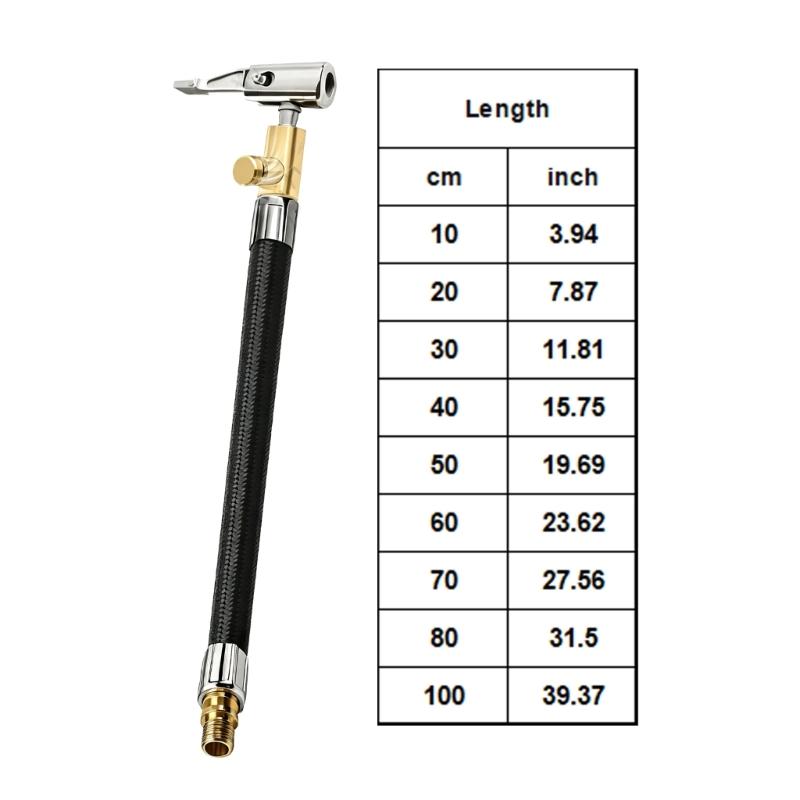 Car Tire Inflatable Pump Extension Tube Adapter Air Inflator Hose Twist Tyre Air Connection Locking Air Chuck