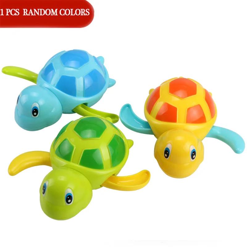 Non-Toxic Single Cute Cartoon Animal Tortoise Classic Baby Water Toy Infant Swim Turtle Wound-Up Chain Clockwork Kids Beach Bath Toys
