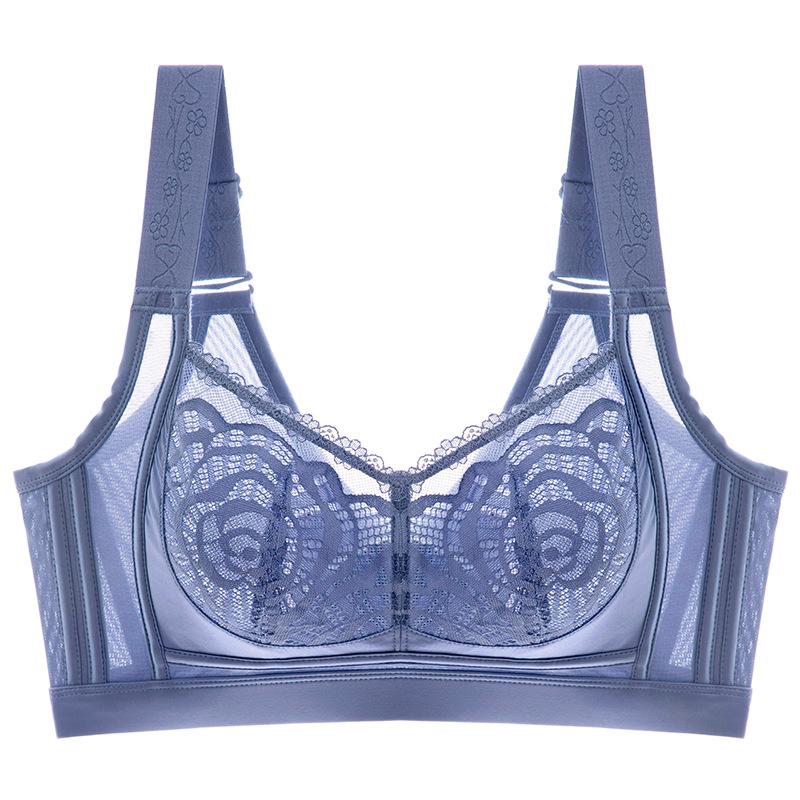 

Plus-size Women s Full-cup Lightweight Bra for Summer To Cover and Support Breasts Preventing Sagging Without A Steel Band 34/75C