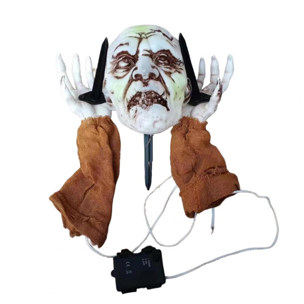 

Реалистичный декор в стиле зомби Реалистичный декор в стиле зомби на Хэллоуин со светящимися элементами для двора, сада, рука скелета для кладбища светло-бежевый