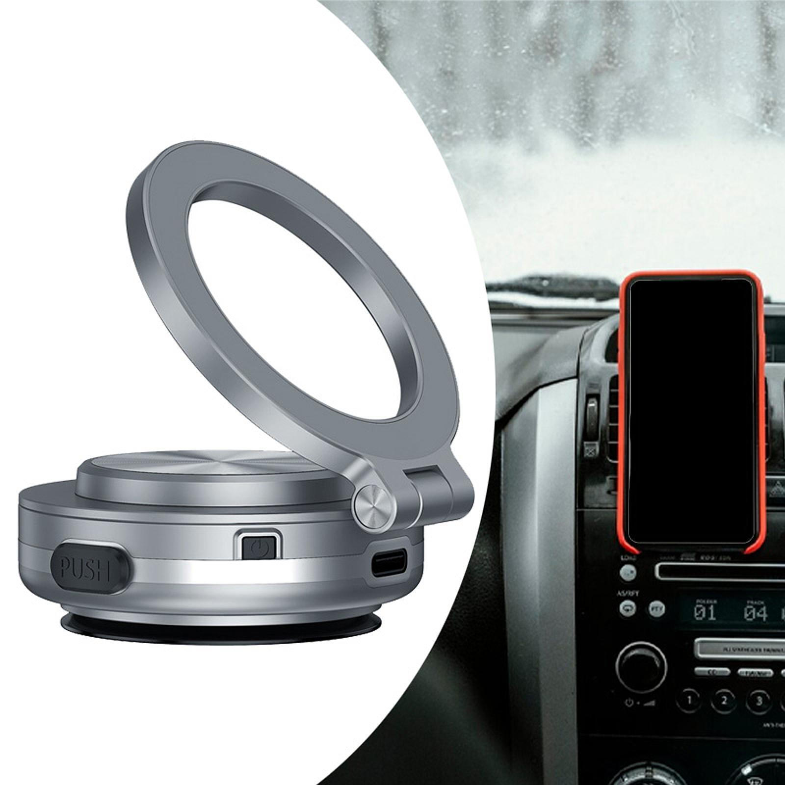 

Автомобильный держатель для телефона с присоской, вращающийся на 360°, подставка для телефона серебряный