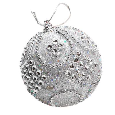 1pc Crystal Foam Baubles Christmas Tree Decor Ball Glitter Bead Chain Xmas DIY Ornament -