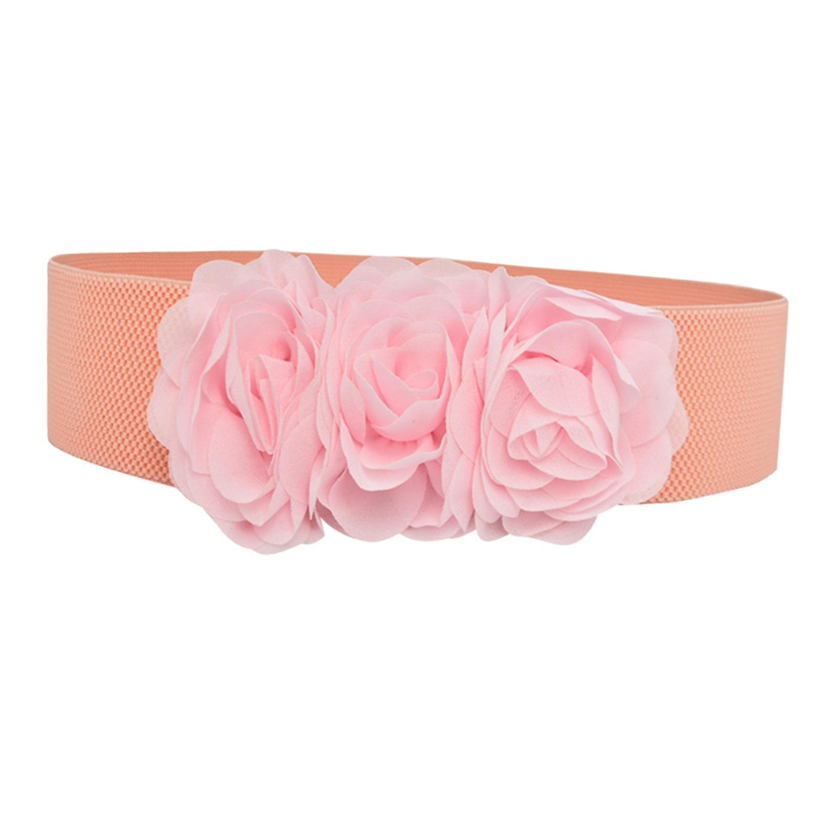 

Elastic Waist Belt Chunky Wide Belt for Women for Dress Maxi рожевий