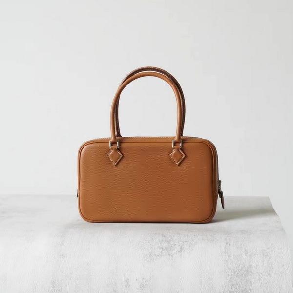 

Новая женская сумка из натуральной кожи, слой кожи на голову, узор из коровьей кожи с пальмовым узором, матовая кожа, 22 горизонтальных перьев, ручная маленькая квадратная сумка 22x4x13cm коричневый