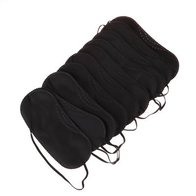 10Pcs/Lote Preto Viagem Casa Sono Venda para os Olhos Mulheres Homens Cobertura para os Olhos Sombra Remendo