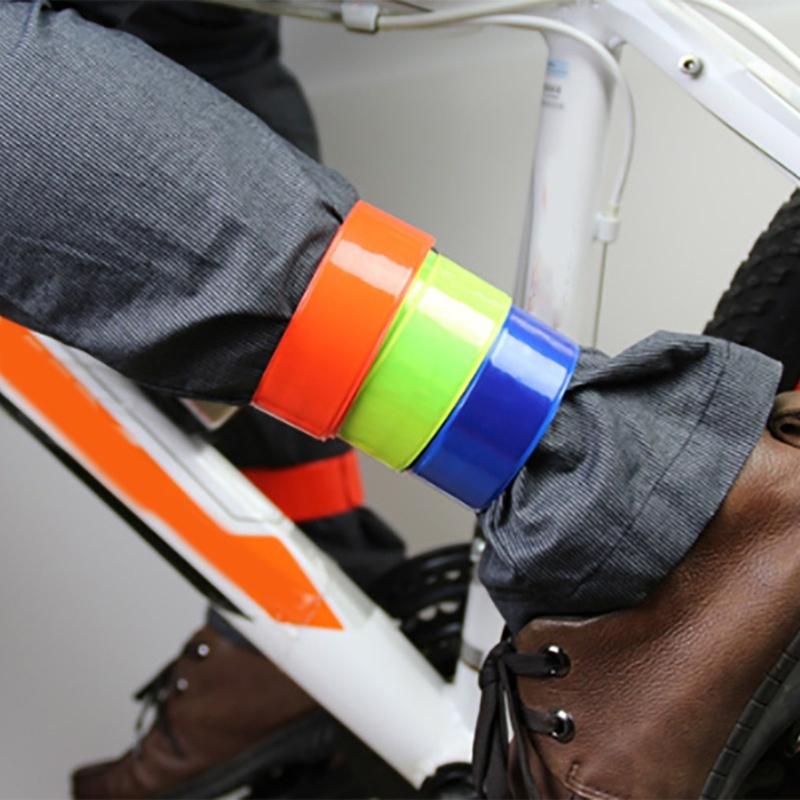 Cycling Reflective Tape For Wrist Arm Ankle Leg Safety Strips Warning Wristband Outdoor Running Fishing Fluorescent Band
