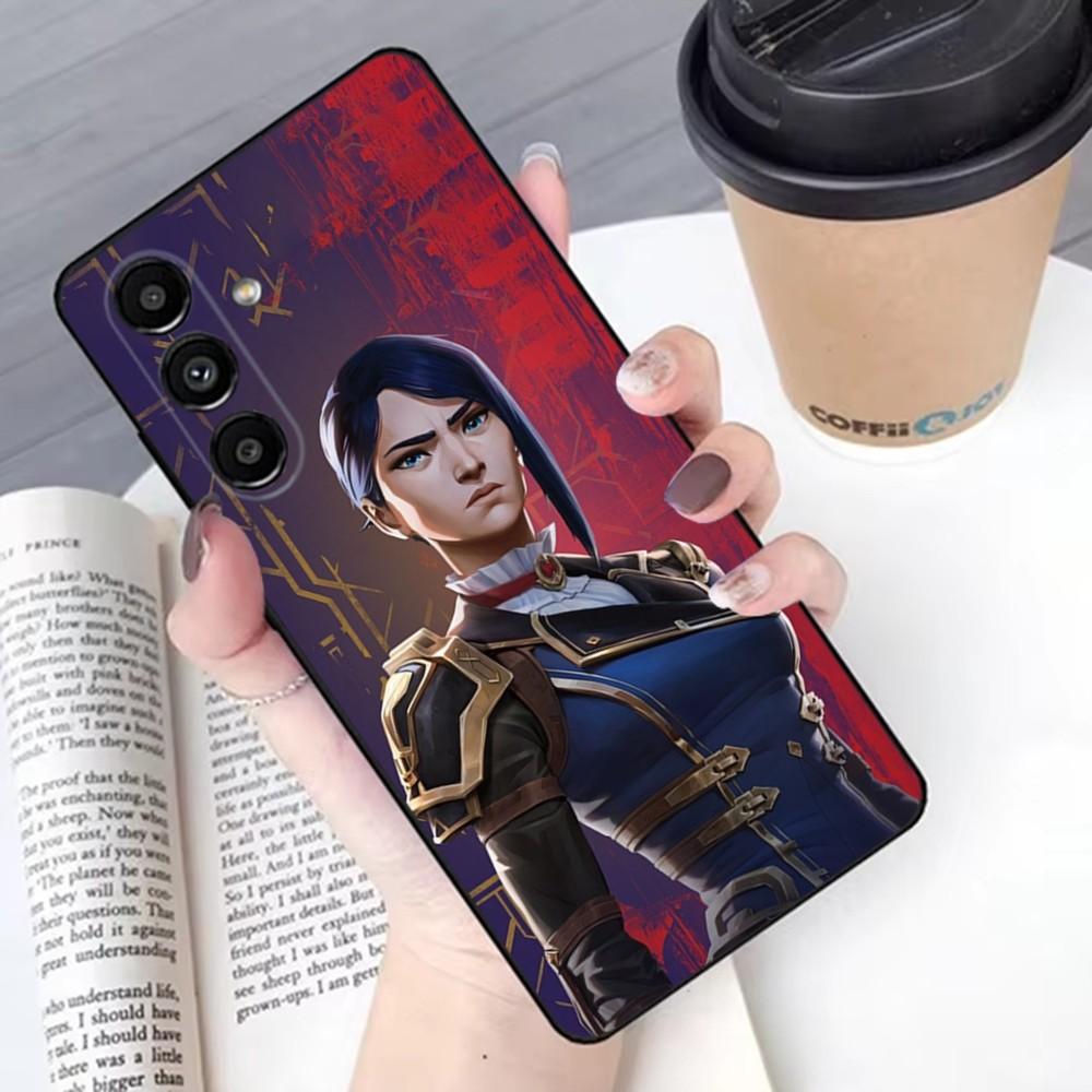 

J-Jinx A-ArcaneS 2 Phone Case For Samsung S 25,24,21,22,23,30,20,Ultra,Plus,Fe,Lite,Note,10,9,5G Black Soft Samsung S22plus5G