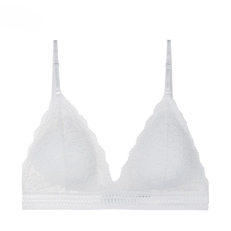French Style Bra Seamless Deep V Lace Bra Wireless Thin Underwear Sexy Soft Bra