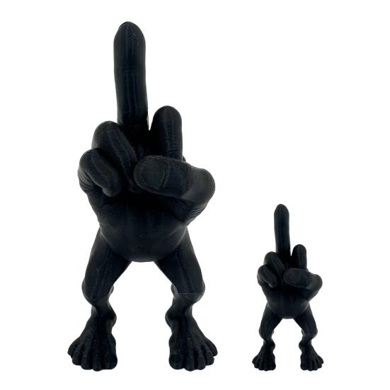 2Pcs/Set Middle Finger Figure Statue Desktop Flip-off Hand Figurine with Legs Rebellious Middle Finger Ornament for Office Bedroom Desk Decor Gag Gift
