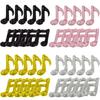 10 Stück Mini Musiknote Schwarz Gold Rosa Luftballons Kleine Größe Musiknote Folienballons für Babyparty Hochzeit Geburtstagsparty Dekoration