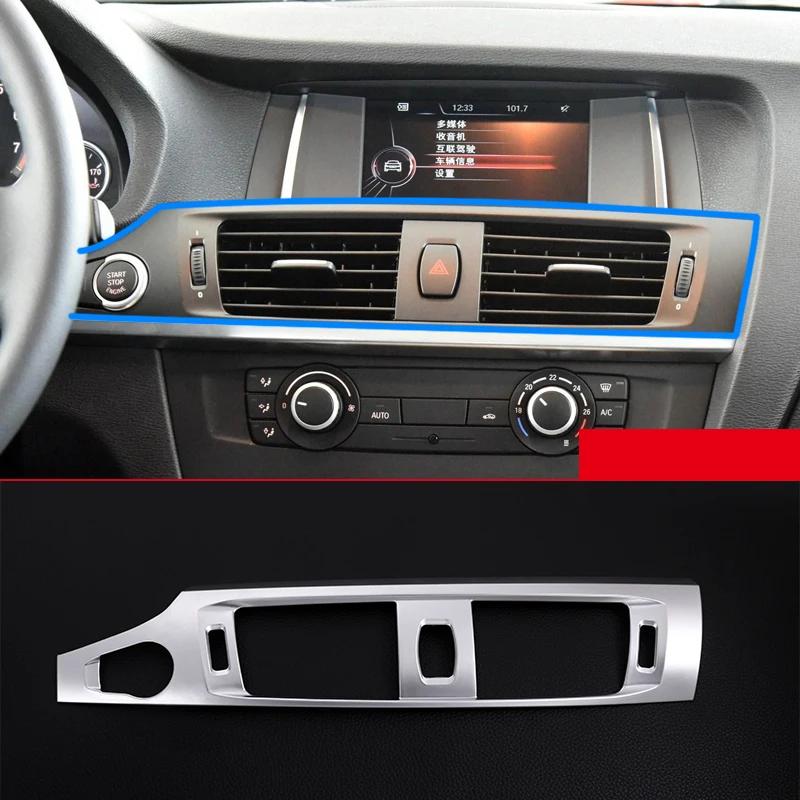 Car Center Control Air Condition Outlet Vent Frame Cover For BMW X3 F25 2011 2012 2013 2014-2017 ABS Trim Interior Accessories