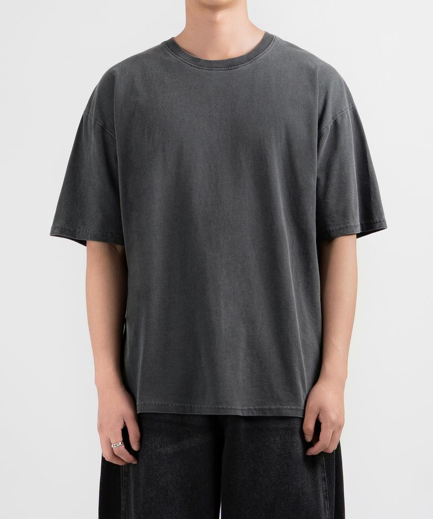 UNDEROFF Oversized Pigment Short Sleeve T-Shirt Cream