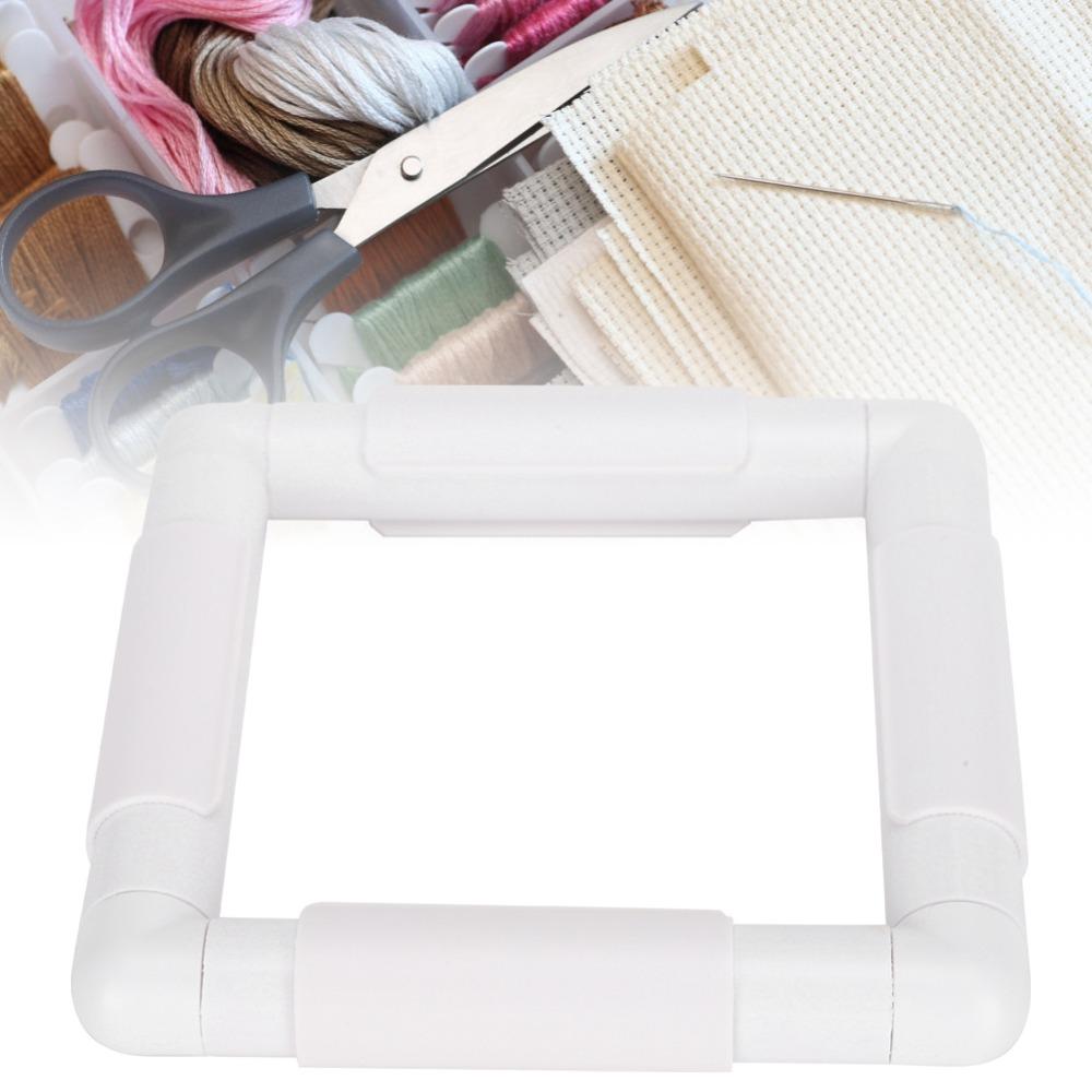 Square Shape Embroidery Hoop Plastic Embroidery Frame Portable Cross Stitch Frame For Needlepoint