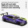 1/24 Scale BMW M4 GT3 Couple Racing Alloy Diecast Car Model Sound Light Indoor Desk Decoration Trendy Ornament Gift Box for Boyfriend