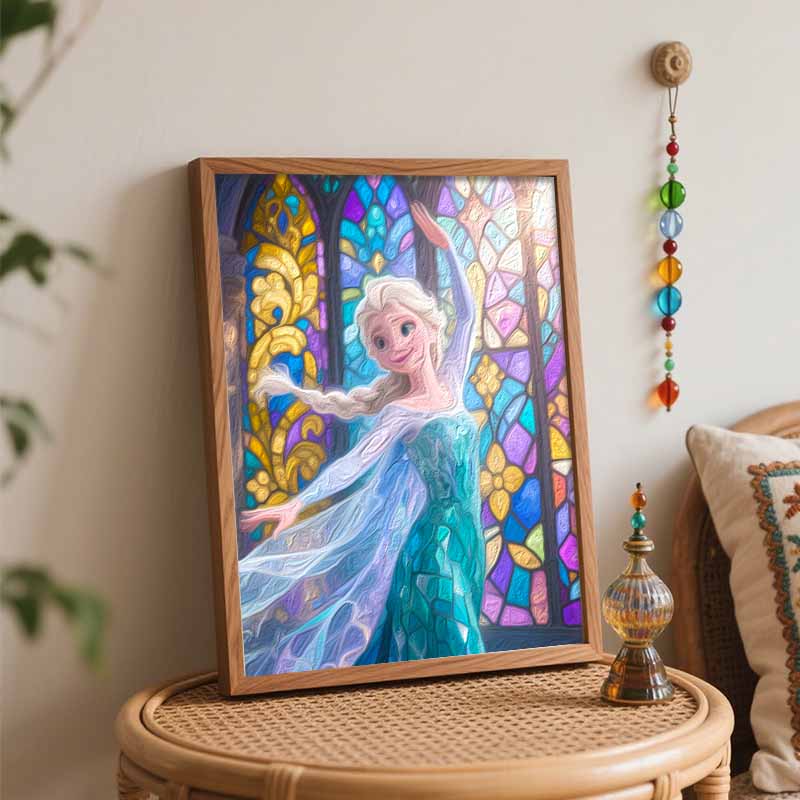 Disney Ice Queen Oil Painting Hand Painting Coloring Painting Handmade Diy Home Decoration Gift