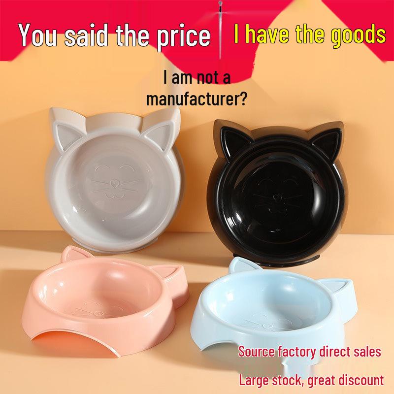 Cat Ear Macaron Color Pet Bowl - Food & Water Dish for Cats & Dogs