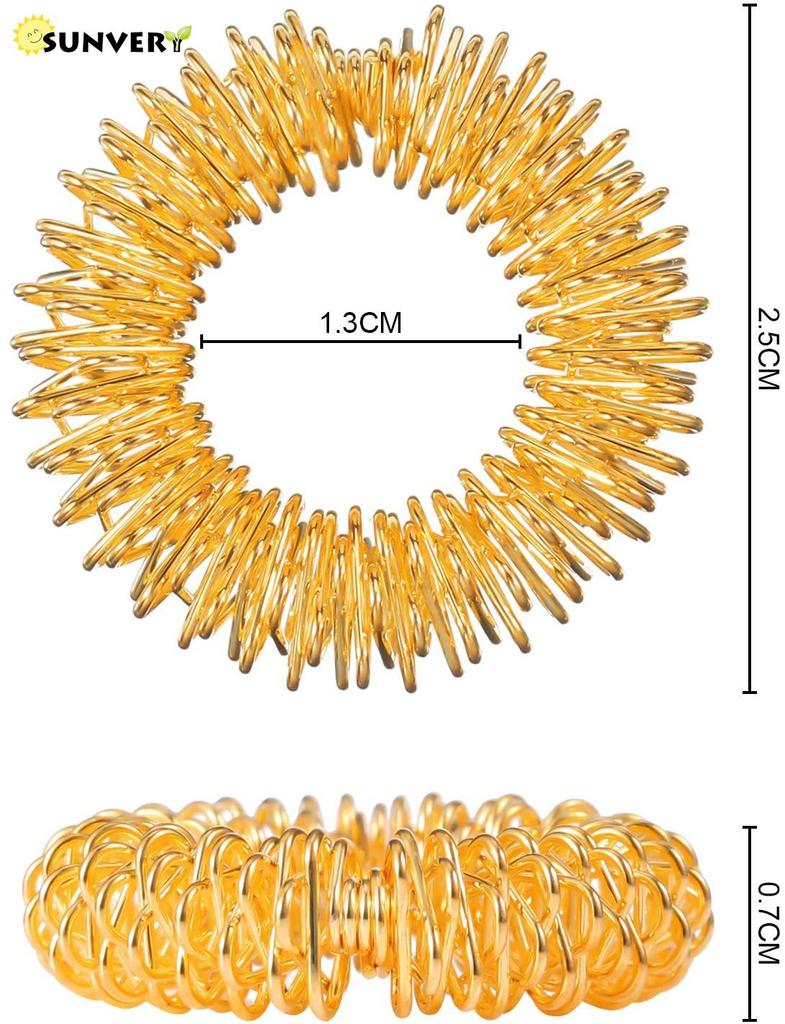 Non-Toxic 10 Pcs Spiky Sensory Rings Great Spikey Fidget Toys Finger Acupressure Massage Rings Therapy Finger Circulation Ring Adhd