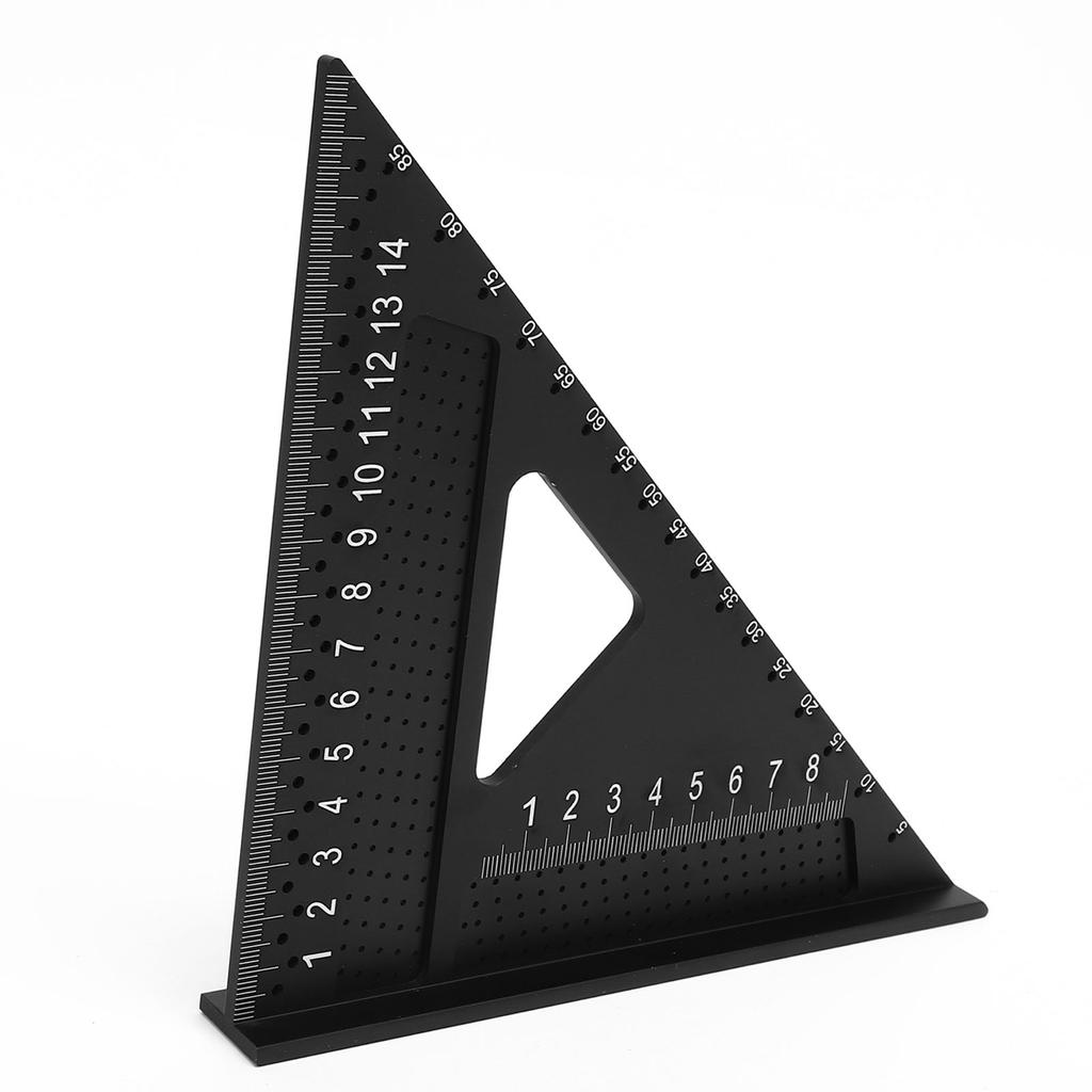 7 Inch Triangle Ruler 90 Degree Multi Hole Angle Ruler Carpenter Rafter Square for Woodworking and Construction