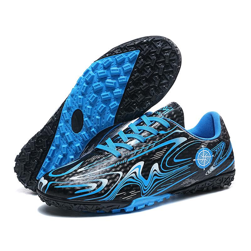 New football shoes children's five-a-side big children's small and medium-sized long-nail football shoes low-top broken nails leather foot sports shoe