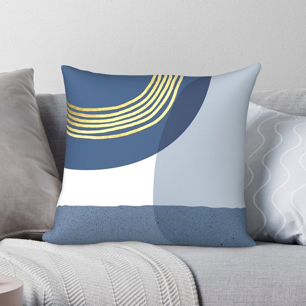Minimalist Mid Century Abstract Square Pillowcase Polyester Linen Velvet Printed Decorative Throw Pillow Case Home Cushion Cover