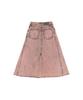 Pipeulobeudeowoldeu Pink Metallic Denim Skirt