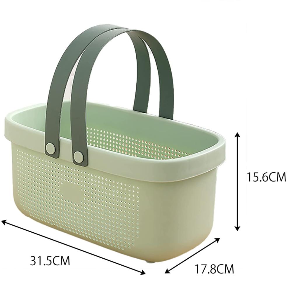 Stackable Open Design Organizer Storage Baskets, BPA Free Shower Caddy Bins with Drainage Holes for Quick Drying in Kitchens and Bathrooms