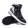 Autumn/Winter UNISEX Plus Velvet Motorcycle Boots Large Size Rotating Buttons Deoxy Leather Anti -sliding Collision Ride Boots Sneaker for Men