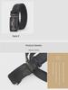 Men's Genuine Leather Crocodile Pattern Automatic Buckle Belt
