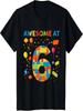 Kids 6 Year Old Building Blocks Birthday Boy 6 T-Shirt