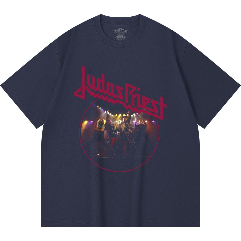 230 Gsm 100% Cotton Heavy Metal T-Shirt  Rock Band Popular Music Print Unisex Heavy Cotton T Shirt