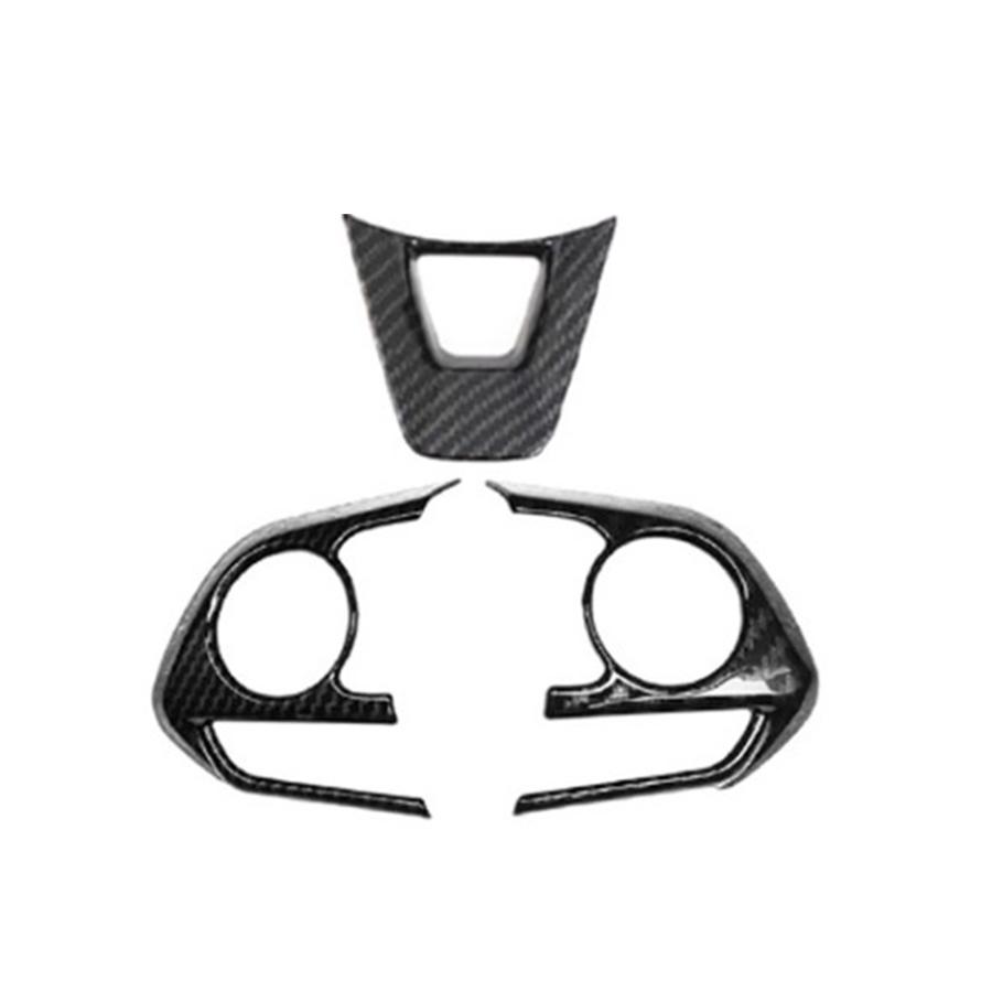 For Toyota RAV4 2019-2021 Carbon Fiber Style Steering Wheel Switch Trims Accesso