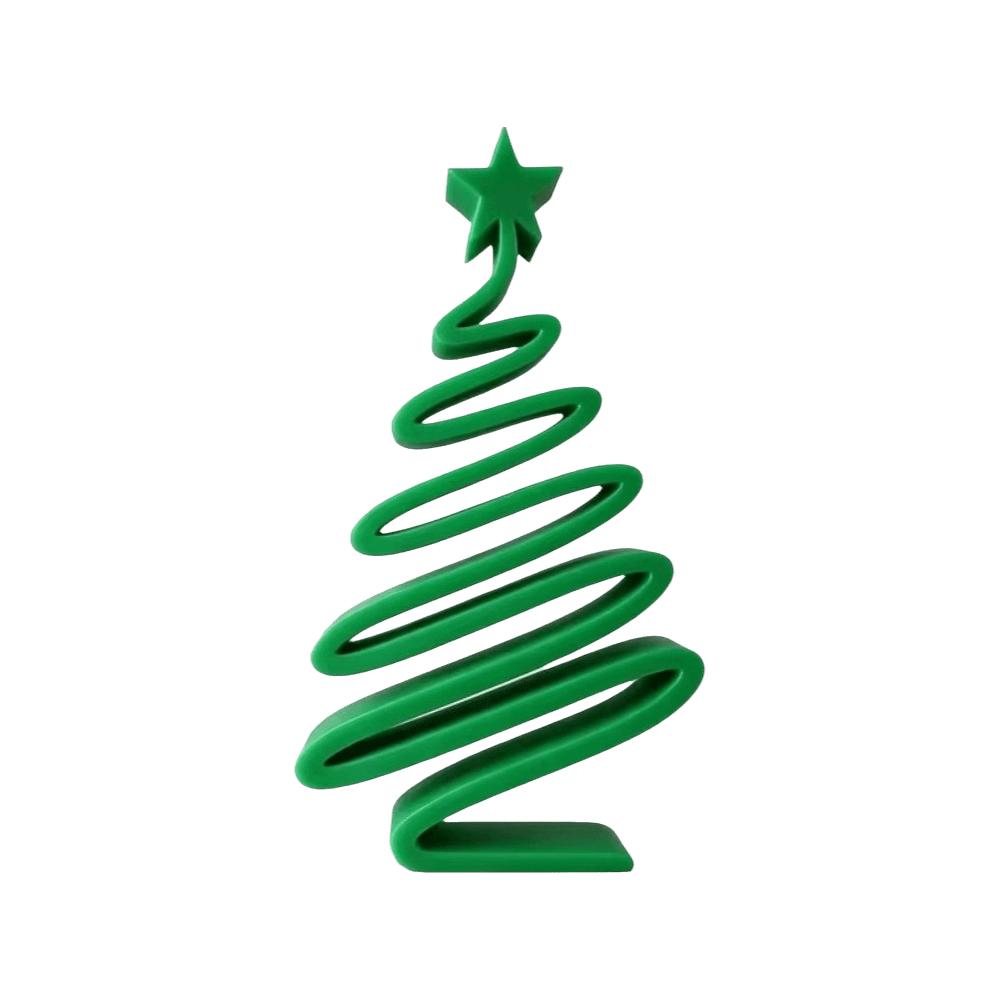 Spiral Shape Desktop Decoration 3D-Printed Xmas Ornaments Unique Christmas Tree Ornament Gift Idea