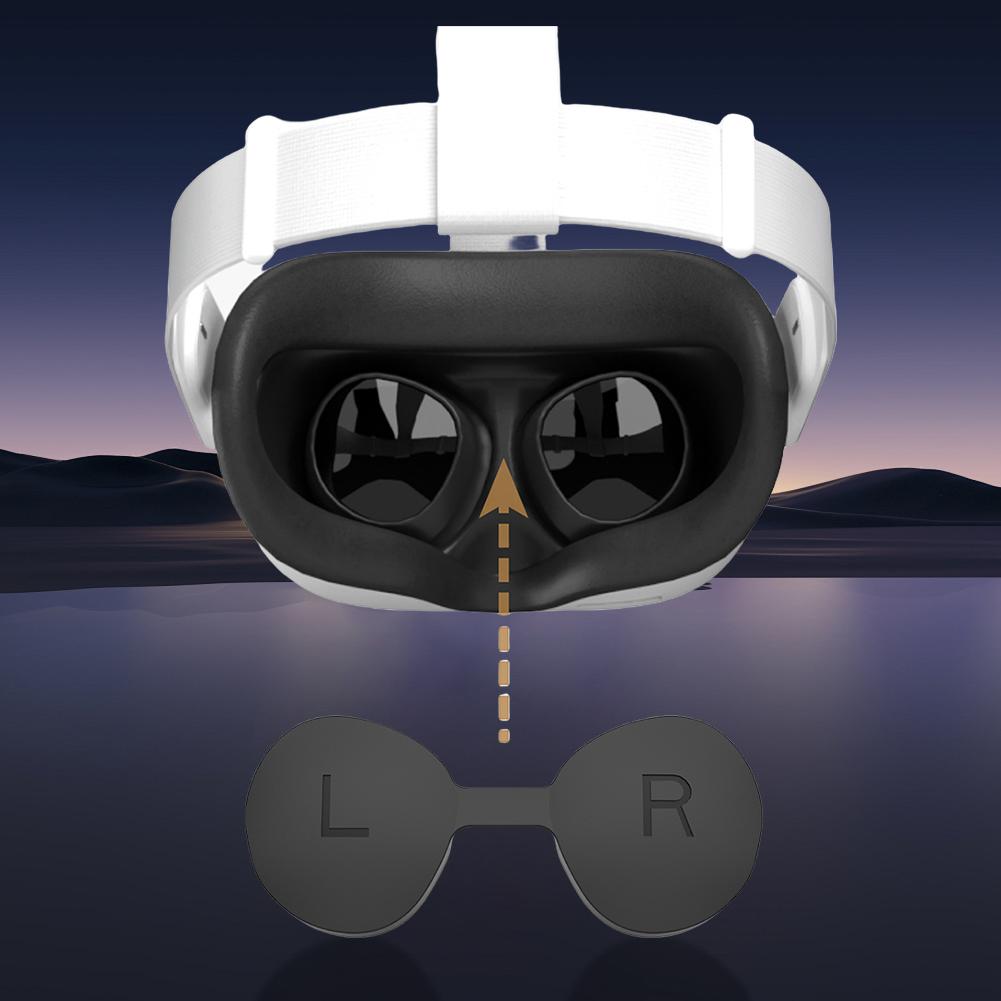 Silicone VR Lens Cap Anti-scratch Protective Lens Cover Dustproof VR Lens Cap Replacement for Meta Quest 3S VR Accessories