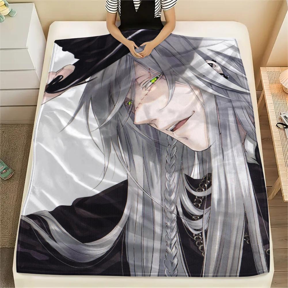1Pc Black Butler Print Flannel Blanket, High quality Comfortable for All Seasons, Home Decor, Warmth and Comfort, Perfect for Christmas Gifts