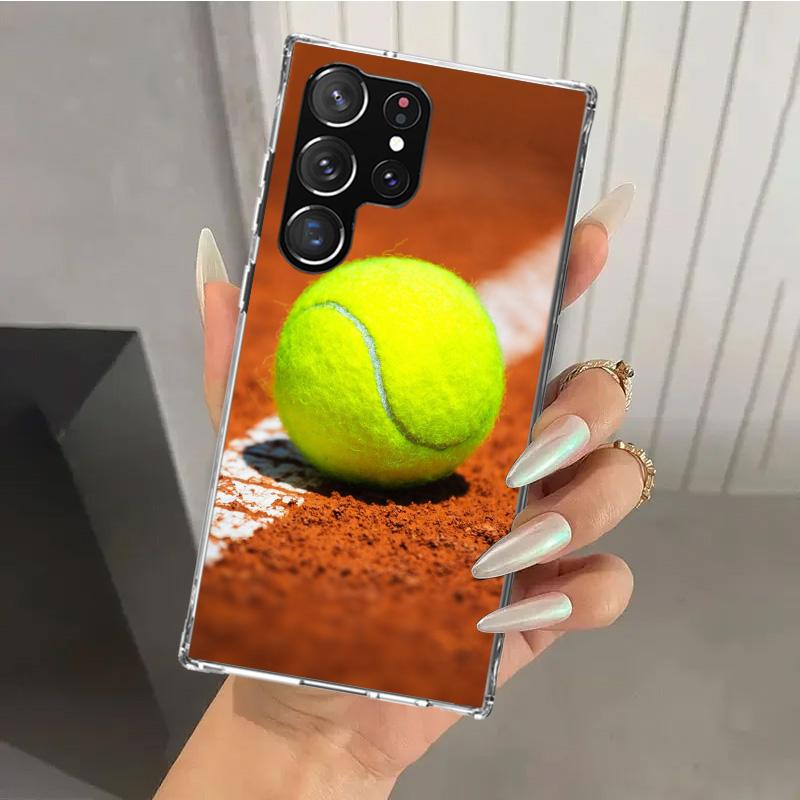 Tennis Sport Phone Case for Samsung Galaxy S26 S24 S23 Ultra S25 Edge S22 S21 Plus S20 FE + Soft Print Shell Funda Galaxy S25 S2