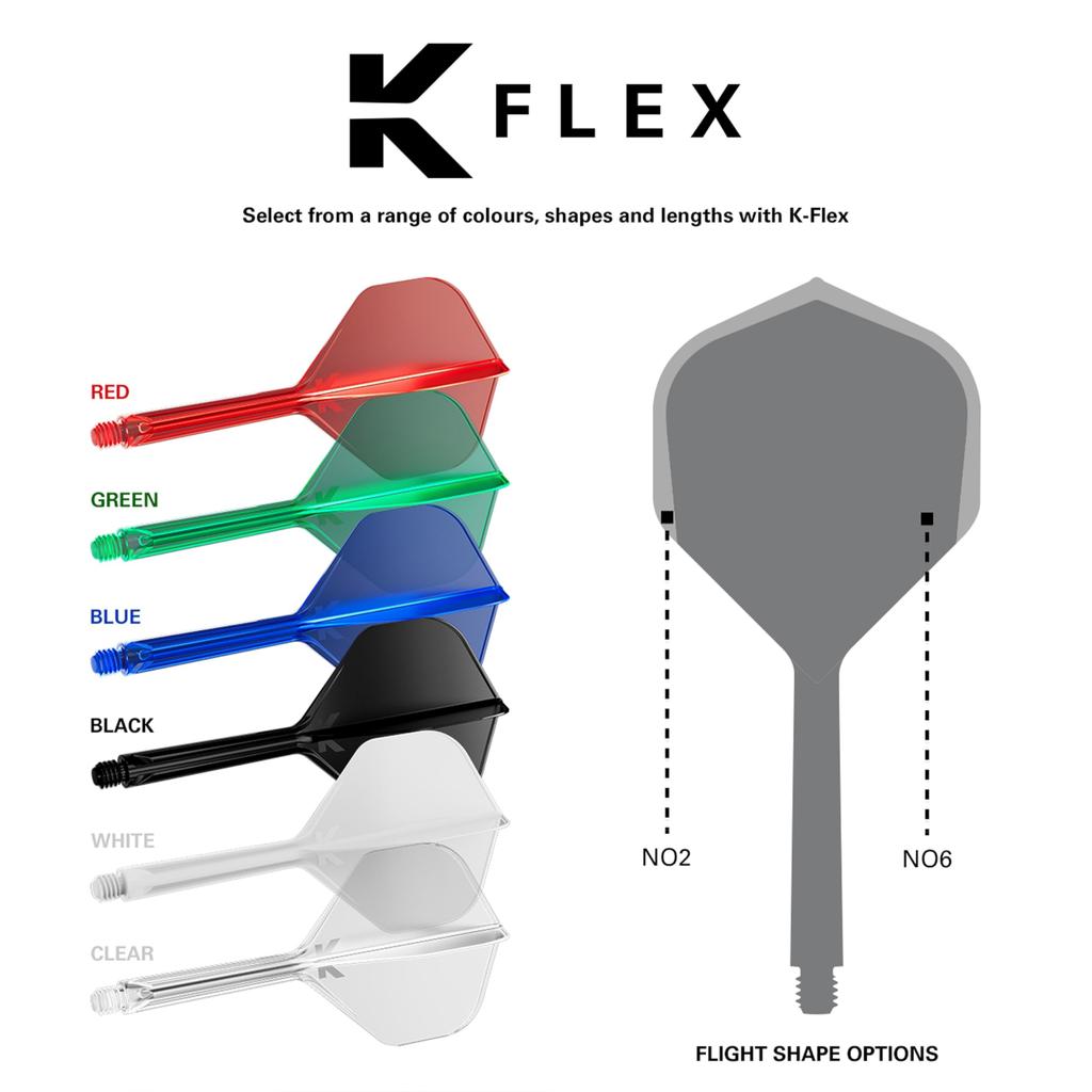 TARGET FLIGHT K-FLEX SHAPE/NO6 (26MM INTERMEDIATE, Black)